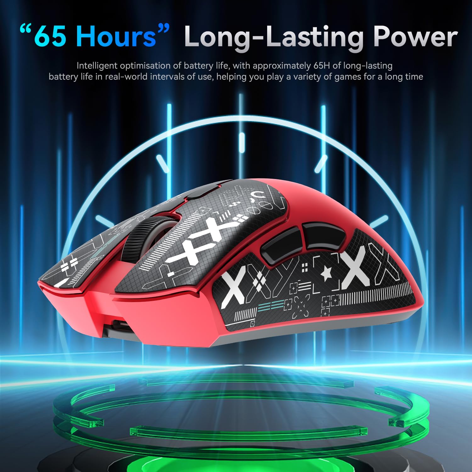 MAMBASNAKE×Attack Shark R1 Wireless Gaming Mouse,PAW3311 Optical